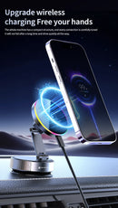 Cooling Magnetic Car Wireless Charger Car Phone Holder Mount Fast Charging for iPhone 15 14 13 Pro Suction Cup Vacuum Foldable