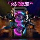 W-KING 100W RMS蓝牙音箱，IPX6防水，V5.3便携派对音箱，无线深沉低音/115dB巨响