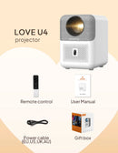 BYINTEK LOVE U4 Projector 4K Smart 1080P Mini Home Theater Video Android WIFI for Smartphone Cinema