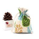 50Pcs/lot  (10x14cm) Linen Printed Cotton Gift Bags Packing Jewelry Drawstring Pouch Cosmetic Wedding Candy Wrappling Reusable