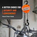 SucceBuy 1T/20ft Manual Chain Hoist G80 Galvanized Carbon Steel with Double-Pawl Brake, Auto Chain Leading & 360° Rotation Hook