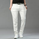 White Yellow Pink Red Fashion 5 Color Fashion Men's Stretch Jeans Slim Streetwear Korean Business Straight Casual Denim Trousers