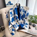 Spring and Summer Fashion Luxury Printing 90*90CM Women Scarf Satin Square Shawl Elegant Headscarf Beach Sun Protection Bandana