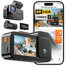 WOLFBOX X5 3 Channel 4K Dash Cam STARVIS 2 IMX678 4K+2.5K Front and Rear Inside Triple Car Camera 5.8GHz WiFi Mirror Car DVR