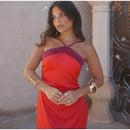  Women Sexy Color Blocking Halter Maxi Dresses Elegant Backless Off shoulder Sleeveless Slim Gowns 2026 New Lady Party Vestidos