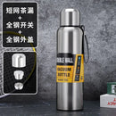 500/1000/1500ml Thermos Cup Stainless Steel Large Capacity Sports Water Bottle Vacuum Flask Portable Insulated Tumbler with Rope