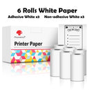 Phomemo 3 Rolls Self-adhesive Transparent Sticker Thermal Paper for T02 M02X Label Sticky DIY Photo Texts Study Notes Printing