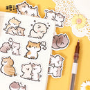 45张/盒 可爱猫咪贴纸 唯美文具 可爱贴纸 适合爱猫人士 适用于笔记本、日记本、手账本、剪贴簿
