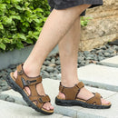 New Fashion Summer Leisure Men Shoes Beach Sandals High Quality Genuine Leather Sandals Soft Large Size Men's Sandals Size 38-48