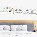 Cartoon Wall Stickers for Boys Room Decoration Traffic Track Cars Truck Tractor Bulldozer Wall Decals for Bedroom Nursery Room
