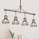 Dining Room Light Fixture/Chandelier Over Table, 40-Inch Hanging for Farmhouse Linear Chandeliers,4-Light Kitchen Island Lightin