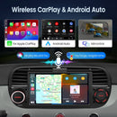 AWESAFE Wireless CarPlay for Apple Android 13 Auto Radio for FIAT 500 Abarth 2007 2008 2009-2015 Multimedia Screen Stereo GPS