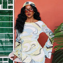 Sexy Backless Printed Dress Women's O-neck Full Sleeve Straight  Long Dresses 2026 Summer Fashion High Street New Lady Outfits