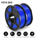 SUNLU 2KG 3D PLA/PETG/PLA PLUS/Clear Filament 1.75mm 2Roll 1KG 3D Printer Neatly Wound 3D Filament for 3D Printer& 3D Pen