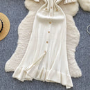 The Serene | Slim Knit Mermaid Sundress with Button Detail