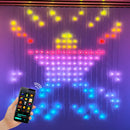 Smart LED RGB Curtain String Lights Bluetooth APP Control Christmas Fairy Light Garland DIY Picture Display Party Wedding Decor