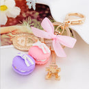 EASYA 法国巴黎可爱马卡龙埃菲尔铁塔马卡龙钥匙扣彩色钥匙圈包挂件汽车挂饰钥匙扣