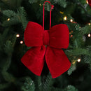 Big Velvet Red Bow for Christmas Tree Decoration Valentine's Day Wedding Fences Stairs Fireplaces Festival Christmas Deco