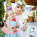 Little Girls Play Purse Princess Gifts 32 Pcs Toddler Purse Cell Phone/Makeup/Keys Kids Pretend Play Purse Girls Birthday Gifts