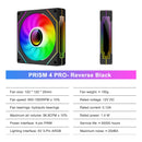 PRISM 4 PRO Computer Chassis Fan 120mm ARGB 12V 4Pin PWM Cooling Fan 5V 3PIN Infinite Mirror Light Effect CPU Cooling Fan