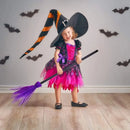 Halloween Party Witch Broom Kids Plastic Cosplay Flying Broomstick Props For Masquerade Halloween Cosplay Costume Accessories