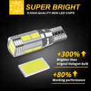2个 T10 W5W 194 LED 灯泡 车用LED信号灯 解码 无错误 12V 10SMD 6500K 白光 示宽灯 行李箱牌照灯