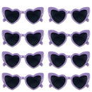 8pcs/6pcs Bachelorette Hen Party Sunglasses Black Heart Shaped Glasses Bride To Be Bridesmaid Gifts Wedding Bridal Shower Decor