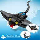 Knew Built Lantern fish So On Marine Animal Series Building Blocks Toys - Perfect for Kids,Gift Educational Ocean World Toy Set