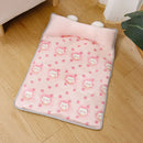Dog's Nest Cat's Nest Summer Ice Silk Cold Mat Dog's Nest with Pillow Teddy Small Medium Sized Dog Bed Four Seasons Universal