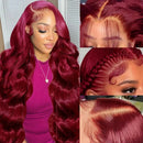 The Bordeaux | 99J Burgundy HD Lace Front Human Hair Wig