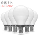 6个E14高尔夫球LED灯泡 220V 5W 小螺口G45灯泡 暖白3000k 冷白6500k 节能SES灯泡