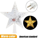 Christmas Star Tree Topper Lights LED Glowing Star Lamp Sparkling Night Light Xmas Tree Top Ornaments New Year Home Party Decor