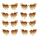 8pcs/6pcs Bachelorette Hen Party Sunglasses Black Heart Shaped Glasses Bride To Be Bridesmaid Gifts Wedding Bridal Shower Decor