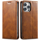 For iPhone 15 Pro Max Wallet Case PU Leather Magnetic Flip Case with Card Holders Stand TPU Inner Shell Cover for iPhone 15 Plus