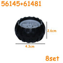 Car Truck Wheels Hub Bricks MOC Technical Tire Wheel Cross Hole Set Motorcycle Tyre & Rim Construction Building Blocks