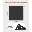 SucceBuy 90% Sun Shade Cloth 10x10/12/20ft Pergola Shade Cover 140 GSM HDPE Canopy Privacy Screen for Outdoor Garden Backyard
