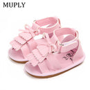 2023 New Arrival Baby Sandals Summer PU Leather Tassel With Bow Baby Girl Sandals Rubber Bottom High Quality Toddler Moccasins