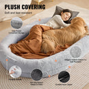 SucceBuy Orthopedic Human-Sized Dog Bed with Washable Fur Cover