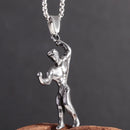 Titanium Steel Dumbbell Pendant Gym Fitness Equipment Barbell Necklace Domineering Muscular Men Fitness Leisure Sports Jewelry