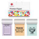 White Non-Adhesive Thermal Paper Sticker Paper for Phomemo M04S/M04AS Bluetooth Thermal Printer Black on White 50mm 107mm 110mm