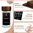 The Apothecary Set | 120ml Glass Spice Jars with Acacia Wood Lids, 12/24-Piece