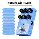 M-VAVE Mini Universe电吉他混响效果器真旁路设计金属外壳9种混响音色弦乐配件