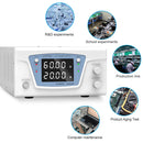 Lab dc stabilized power supply adjustable variable digital regulated power supply 100V 60V 30V 15V 10A 20A 40A 60A bench source
