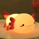 Silicone LED Axolotl  Night Light animallamp Touch Sensor Axolotl Night Lamp Children Kid Bedside Bedroom Decor Birthday Gifts
