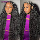 Virgin Raw Afro Kinky Deep Curly Bundle With Closure Wet and Wavy Human Hair Bundle With Frontal Closure HD Transparent Hair Ext