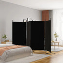 Divider with 4 Panels Black 346x180 cm in Fabric Home decoration products, partition screens, privacy screens