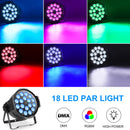 U'King 4件套200W 18 LED帕灯 四合一18x8W RGBW舞台灯 DMX 512控制 4/8CH 平板灯 圣诞DJ派对迪斯科灯