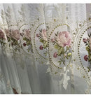 New Arrivals Peony Embroidery Tulle Curtain for Living Room European Elegant Flower Embroidery Sheer Voile Drapes for Bedroom