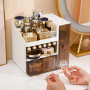 White Makeup Organizer with Semi Transparent Drawers