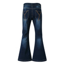 Vintage Pants For Men High Waist Jeans Bootcut Men's Flare Wash Denim Cargo Pants Punk Full Length Light Pocket Men's Pants